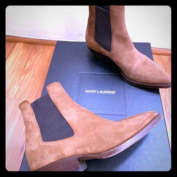 YSL - Saint Laurent- Lukas suede boots - Picture 1 of 6